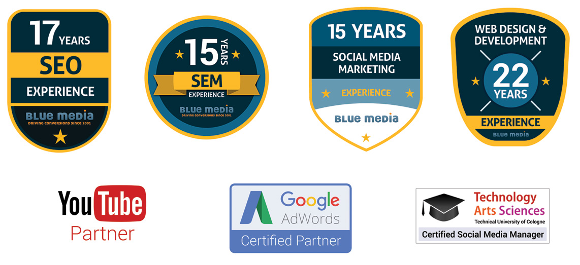 BLUE MEDIA Badges
