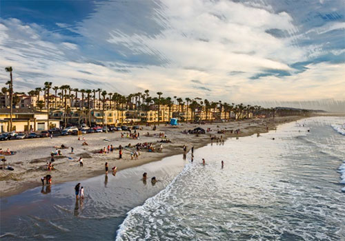Oceanside Beach in California