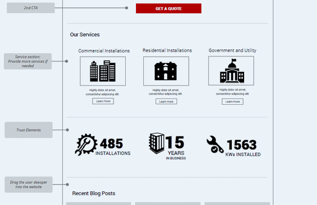 Paid Search Wireframe Example